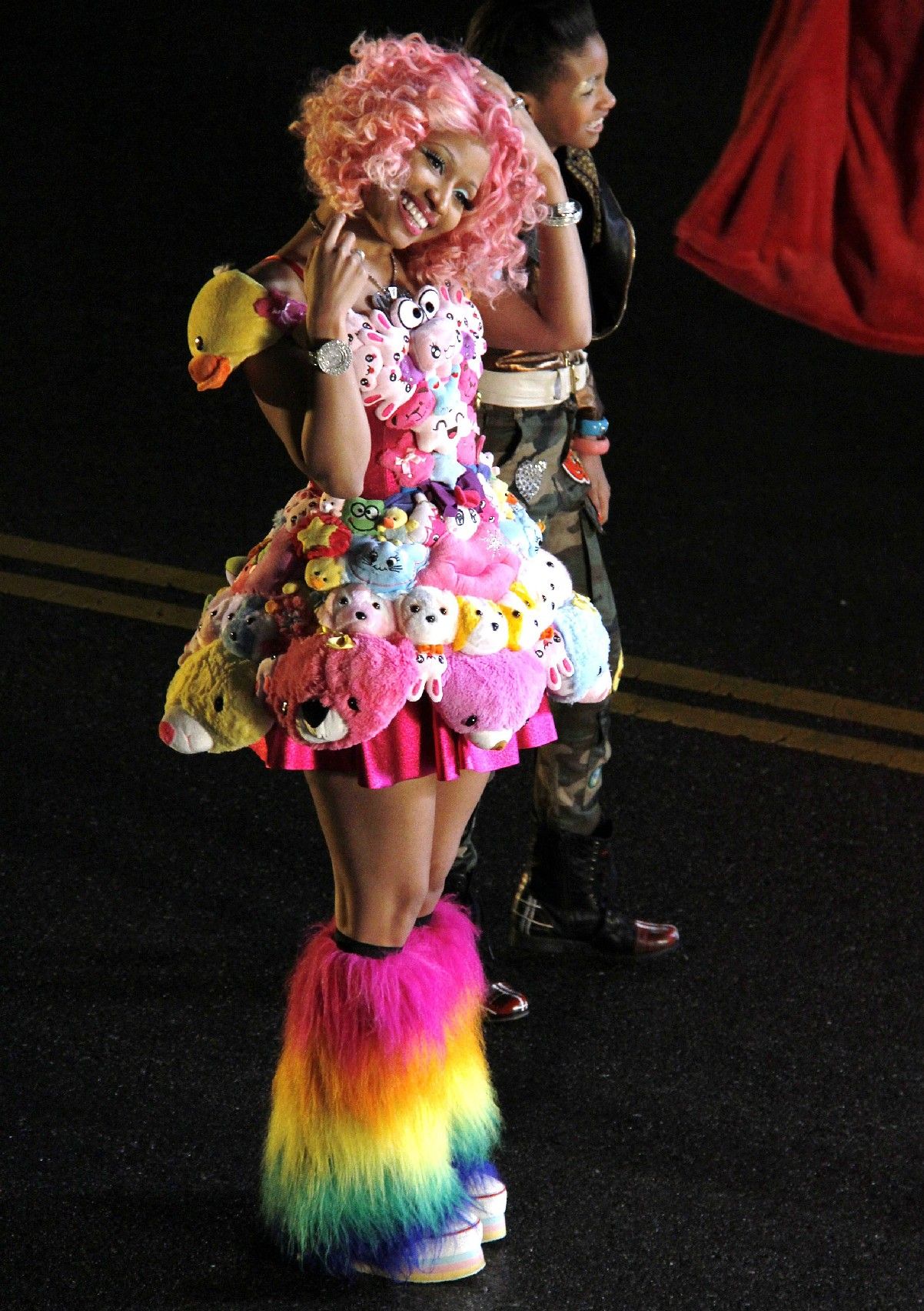 Nicki Minaj and Willow Smith on the set for the music video of 'Fireball' | Picture 117995